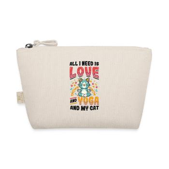 All I need is love, yoga and cat - Organic Pouch - nature - Front