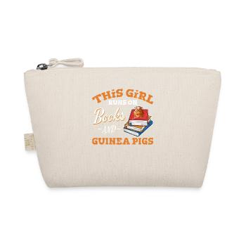 This Girl Runs On Books And Guinea Pigs Lover Mom - Organic Pouch - nature - Front