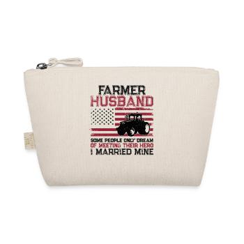 Farming Farmer Husband Tractor - Bio-Täschchen - Natur - Vorne