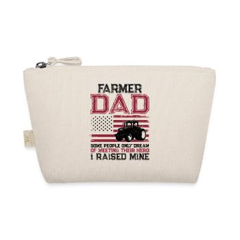 Farming Farmer Dad Father Tractor - Organic Pouch - nature - Front