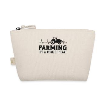 Farming Farmer Girl Heartbeat - Bio-Täschchen - Natur - Vorne