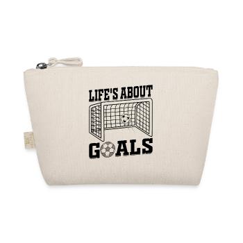 Life's About Goals Soccer Quotes - Soccer Player - Organic Pouch - nature - Front