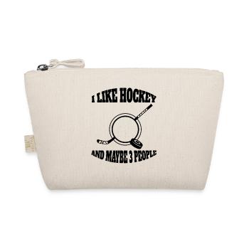 Eishockey Wintersport Eishockeyteam Geschenk - Bio-Täschchen - Natur - Vorne