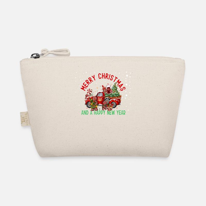Merry Christmas Happy New Year Gingerbread man - Bio-Täschchen - Natur