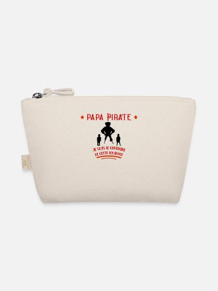 Papa Pirate Idée Cadeau Fêtes Des Pères - Trousse biologique - nature - Devant