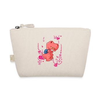 T-Rex Love Hearts Schoolchild - Trousse biologique - nature - Devant