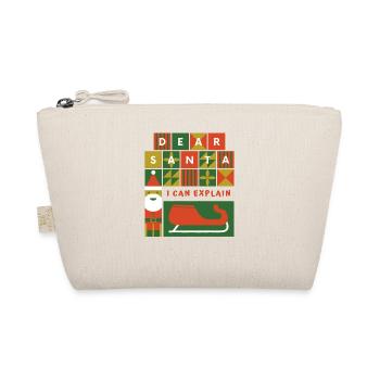 Lieber Weihnachtsmann, ich kann lustiges Weihnachtsgeschenk erklären - Bio-Täschchen - Natur - Vorne