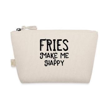 Les frites me rendent heureux - Trousse biologique - nature - Devant
