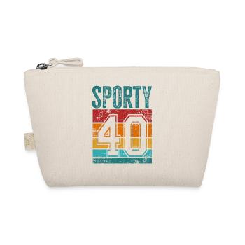 40. Geburtstag 40 Jahre alt Sportliche 40 - Bio-Täschchen - Natur - Vorne