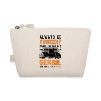 Gerbil Gift Racing Rat Gerbil - Organic Pouch - nature - Front