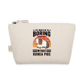 Meerschweinchen Geschenk Guinea Pig - Bio-Täschchen - Natur - Vorne