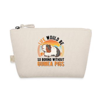 Meerschweinchen Geschenk Guinea Pig - Bio-Täschchen - Natur - Vorne