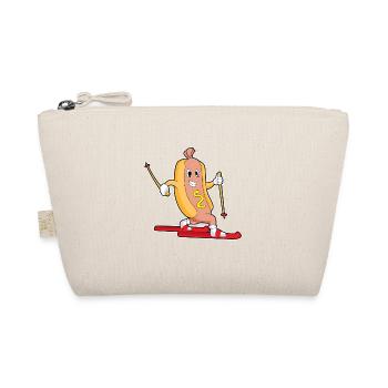 Hotdog Skier Ski - Organic Pouch - nature - Front