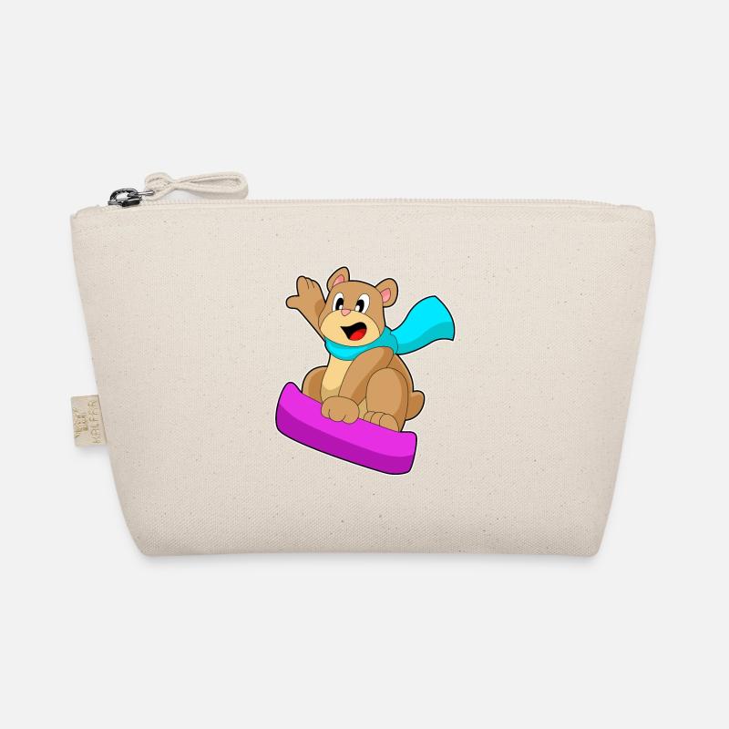Bear Snowboarder Snowboard Trousse biologique