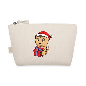 Suricate de Noël Bébé avec cadeau - Trousse biologique - nature - Devant