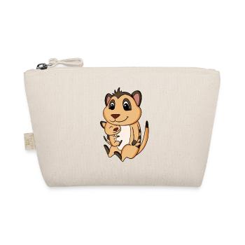 Grossesse familiale - suricate avec bébé - Trousse biologique - nature - Devant