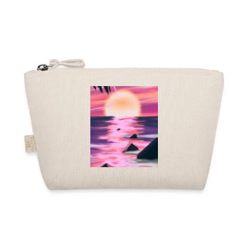 Vaporwave Sun Synthwave Sunset - Organic Pouch - nature - Front