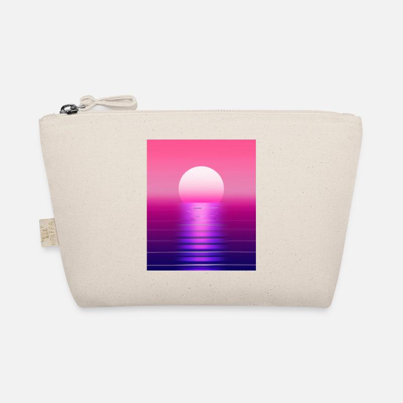Vaporwave Sun Synthwave Sunset Organic Pouch