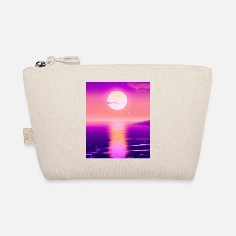 Vaporwave Sun Synthwave Sunset Organic Pouch