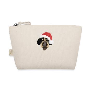 German Wirehair Merry Christmas - Organic Pouch - nature - Front