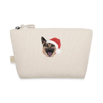 German Shepherd Merry Christmas - Organic Pouch - nature - Front