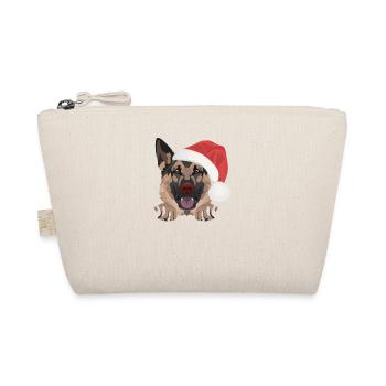 German Shepherd Merry Christmas - Organic Pouch - nature - Front
