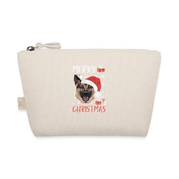 German Shepherd Merry Christmas - Organic Pouch - nature - Front