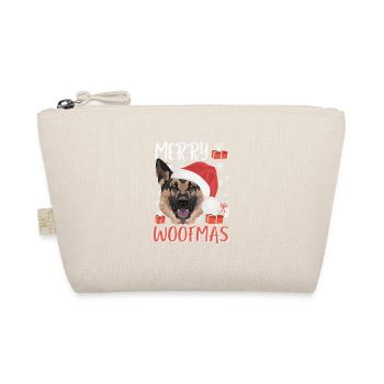 German Shepherd Merry Christmas - Organic Pouch - nature - Front