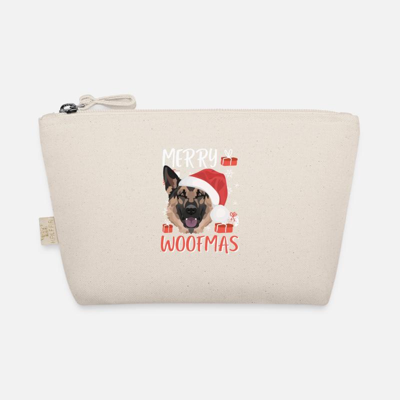 Deutscher Schäferhund Frohe Weihnachten Bio-Täschchen
