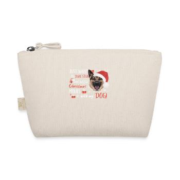 German Shepherd Merry Christmas - Organic Pouch - nature - Front