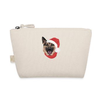 German Shepherd Merry Christmas - Organic Pouch - nature - Front