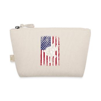 Judo USA American Flag Vintage Martial Arts Judoka - Organic Pouch - nature - Front