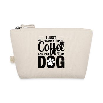 Kaffee Hund Maschine Welpen Tasse Bohnen - Bio-Täschchen - Natur - Vorne