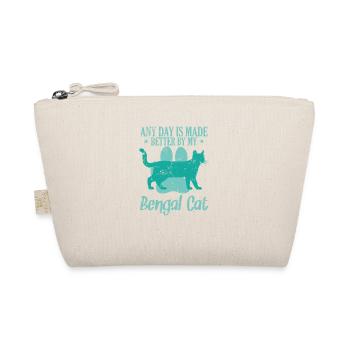 Any Day is made better by my Bengal Cat - Organic Pouch - nature - Front
