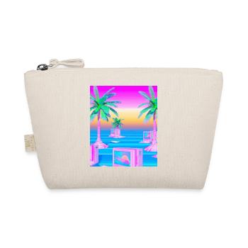 Synthwave Sun Hawaii Vaporwave Aesthetic - Organic Pouch - nature - Front