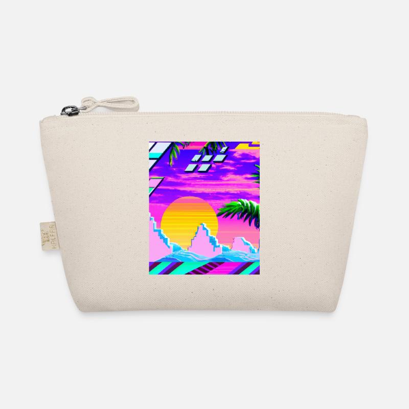 Synthwave Sun Hawaii Vaporwave Aesthetic Organic Pouch