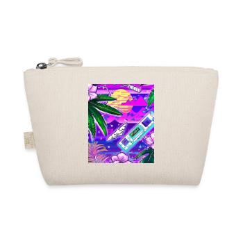 Synthwave Sun Hawaii Vaporwave Aesthetic - Organic Pouch - nature - Front