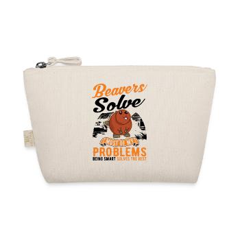 Beaver Gift Beaver Dam - Organic Pouch - nature - Front