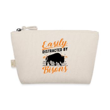 Easily distracted by Bisons Water Buffalo Buffalo - Organic Pouch - nature - Front