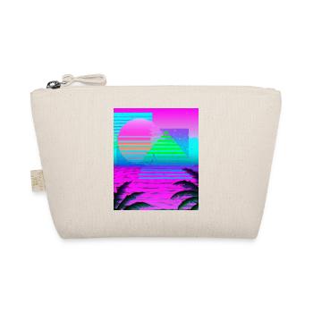 Synthwave Sun Hawaii Vaporwave Aesthetic - Organic Pouch - nature - Front