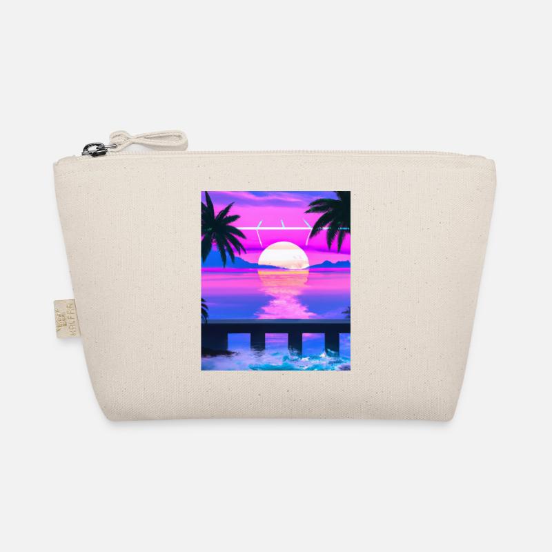 Synthwave Sun Hawaii Vaporwave Esthétique Trousse biologique