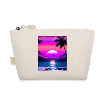 Synthwave Sun Hawaii Vaporwave Aesthetic - Organic Pouch - nature - Front