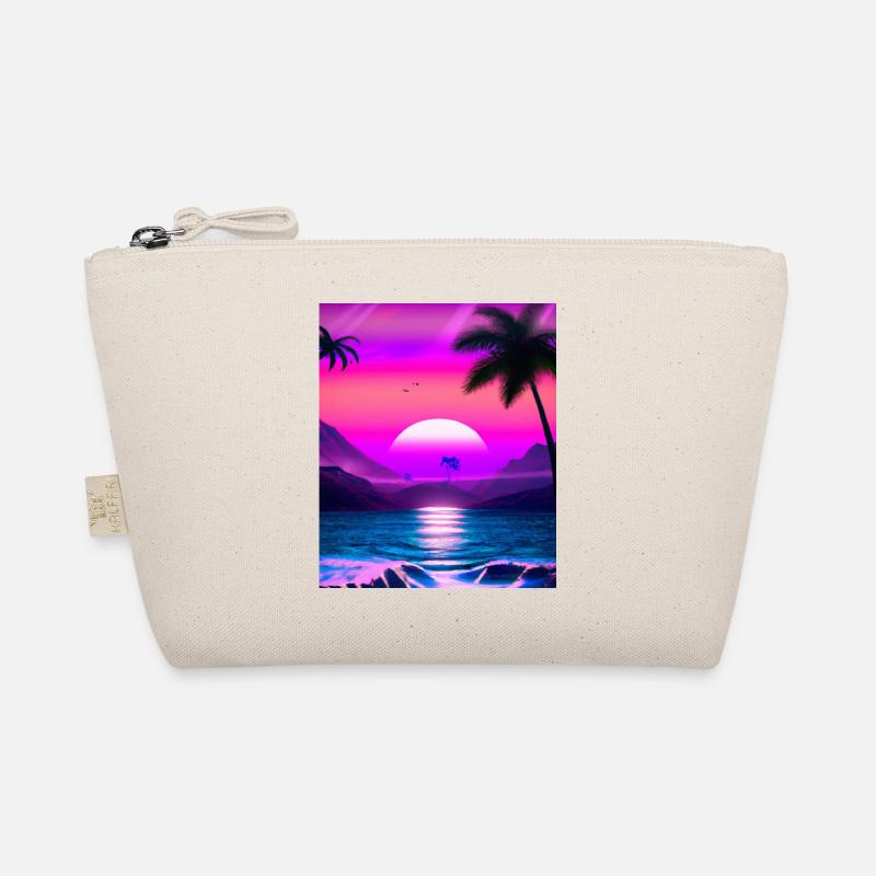Synthwave Sun Hawaii Vaporwave Esthétique Trousse biologique