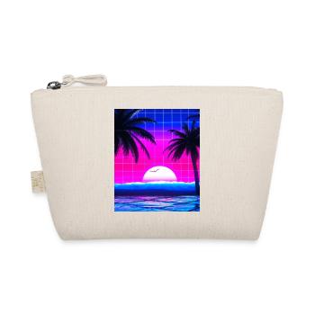 Synthwave Sun Hawaii Vaporwave Aesthetic - Organic Pouch - nature - Front