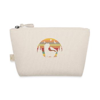 Frettchen Retro Wiesel Vintage - Bio-Täschchen - Natur - Vorne