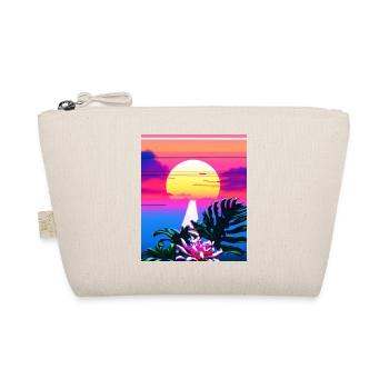 Synthwave Sun Hawaii Vaporwave Aesthetic - Organic Pouch - nature - Front