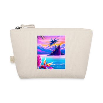 Synthwave Sun Hawaii Vaporwave Aesthetic - Organic Pouch - nature - Front