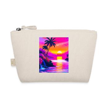 Synthwave Sun Hawaii Vaporwave Aesthetic - Organic Pouch - nature - Front