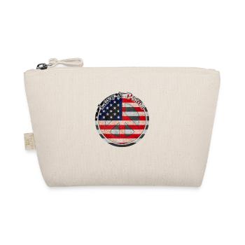 Love Peace with USA usa flag flag USA - Organic Pouch - nature - Front