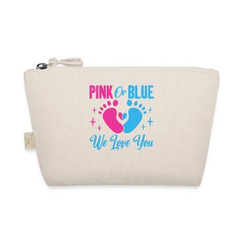 Pink Oder Blau We Love You Baby Gender Reveal - Bio-Täschchen - Natur - Vorne